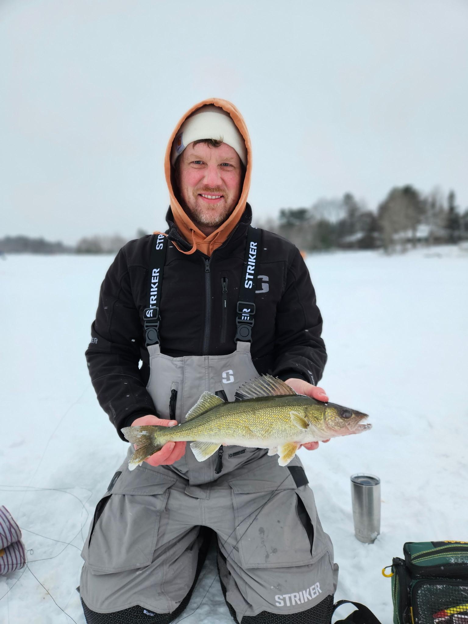 Catching Walleye Through the Ice in Wisconsin