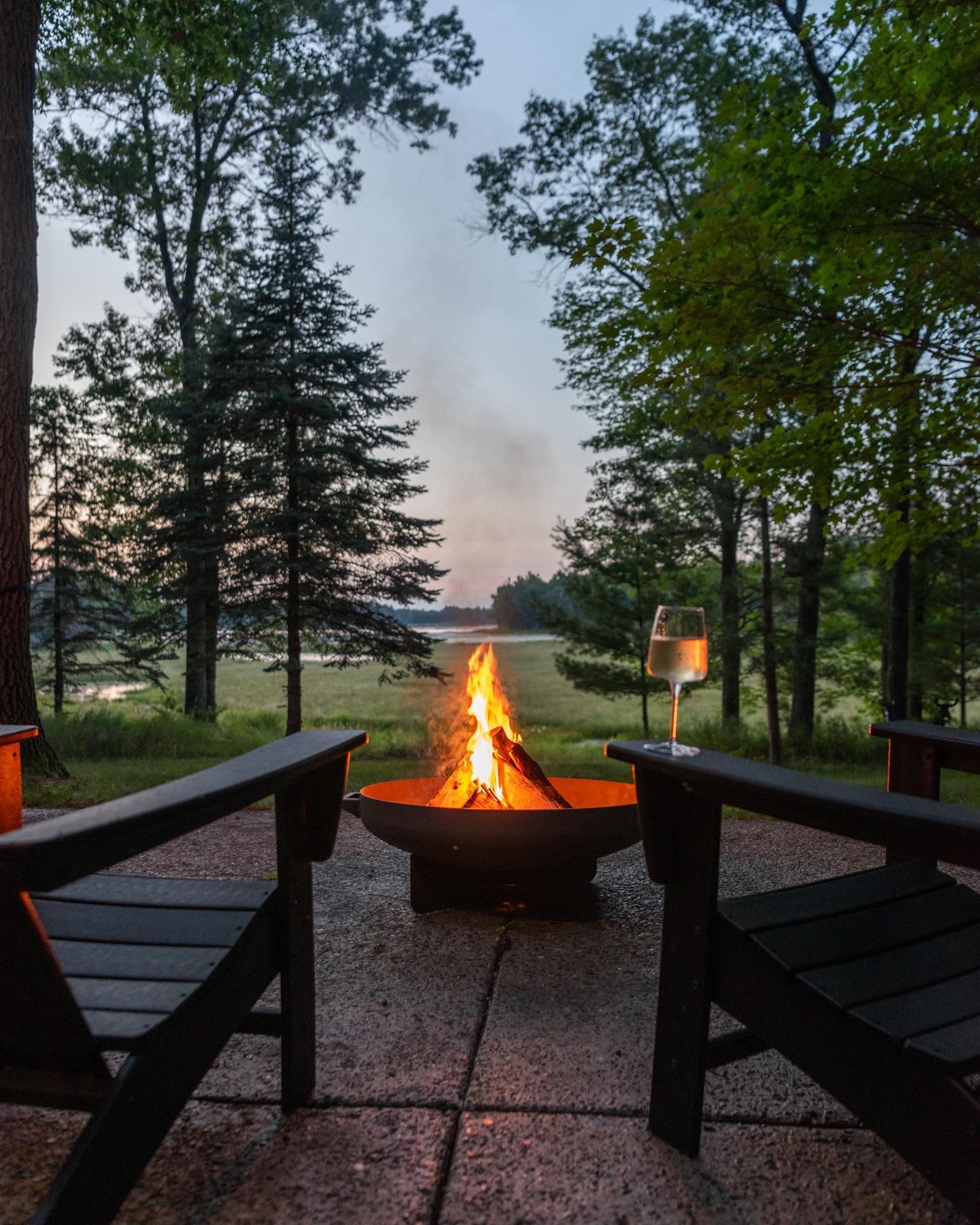 Wisconsin lake at sunset